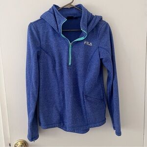 Fila Sport periwinkle Blue Quarter Zip Hoodie size small